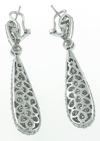 Estate 7.00ct Diamond Drop Earrings