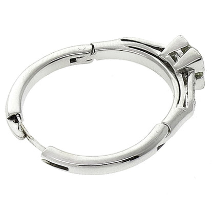 Antique 1900s 0.85ct Old European Cut Diamond 14k White Gold Engagement Ring