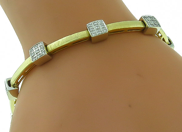 Estate Craig Drake 2.00ct Diamond Gold Bracelet