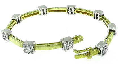 Estate Craig Drake 2.00ct Diamond Gold Bracelet