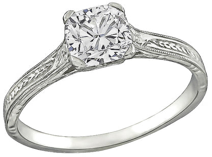 Estate EGL 1.00ct Diamond Engagement Ring