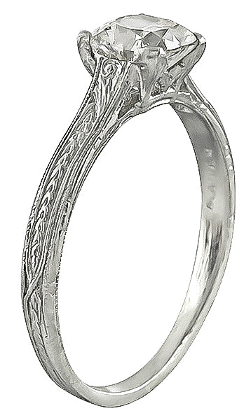 Estate EGL 1.00ct Diamond Engagement Ring