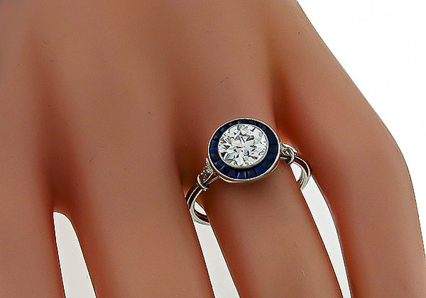 Estate EGL Certified 1.16ct Diamond Engagement Ring