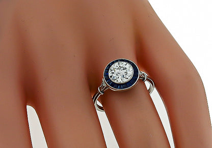 Estate EGL Certified 1.16ct Diamond Engagement Ring