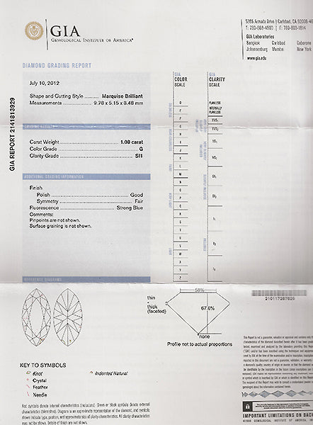 Estate GIA 1.08ct Diamond Sapphire Engagement Ring and Wedding Band Set