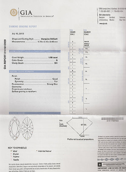 Estate GIA 1.08ct Diamond Sapphire Engagement Ring and Wedding Band Set