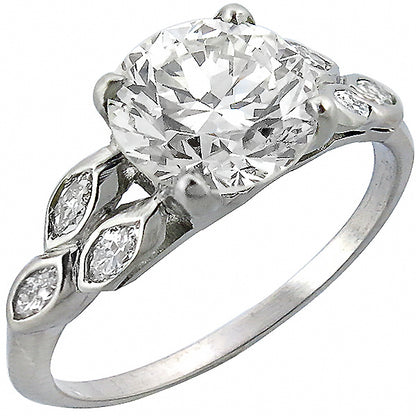 Estate GIA 2.10ct Diamond Engagement Ring