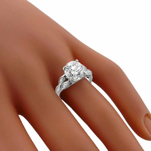 Estate GIA 2.10ct Diamond Engagement Ring