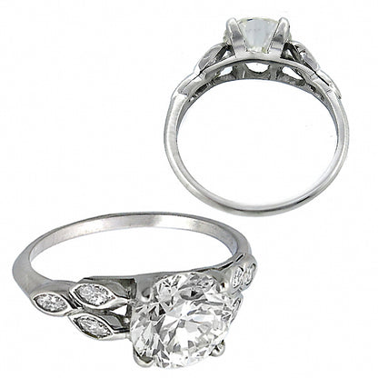 Estate GIA 2.10ct Diamond Engagement Ring