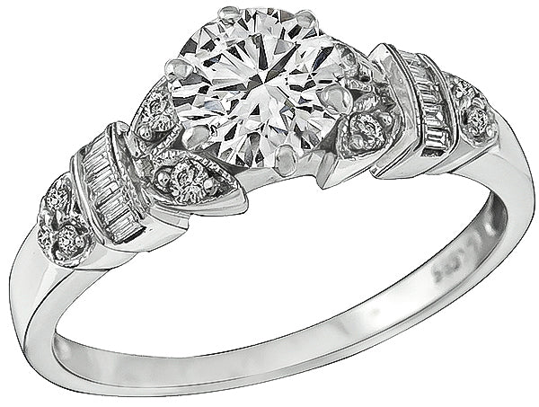 Estate GIA Certified 0.73ct Diamond Engagement Ring