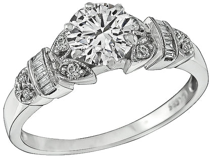 Estate GIA Certified 0.73ct Diamond Engagement Ring