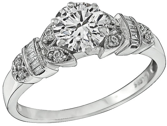 Estate GIA Certified 0.73ct Diamond Engagement Ring