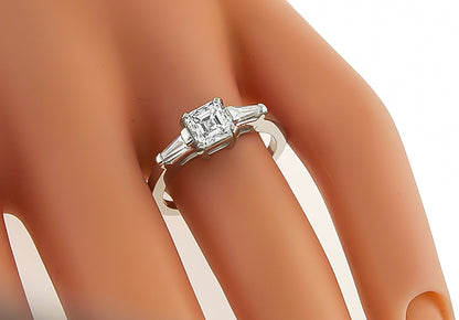 Estate GIA Certified 0.90ct Diamond Engagement Ring