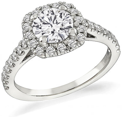 Estate GIA Certified 0.90ct Diamond Engagement Ring