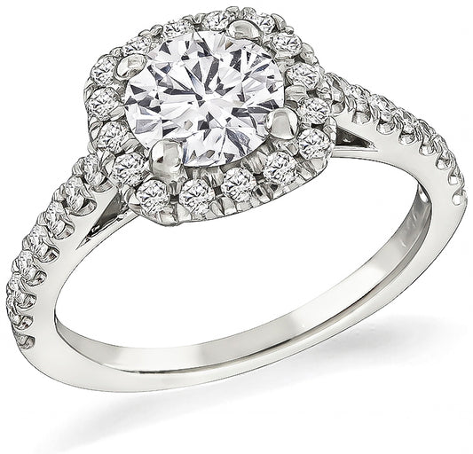 Estate GIA Certified 0.90ct Diamond Engagement Ring