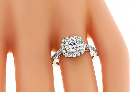 Estate GIA Certified 0.90ct Diamond Engagement Ring