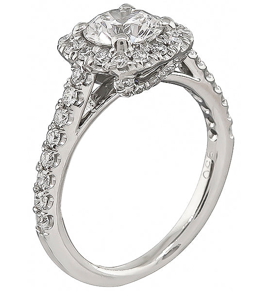 Estate GIA Certified 0.90ct Diamond Engagement Ring