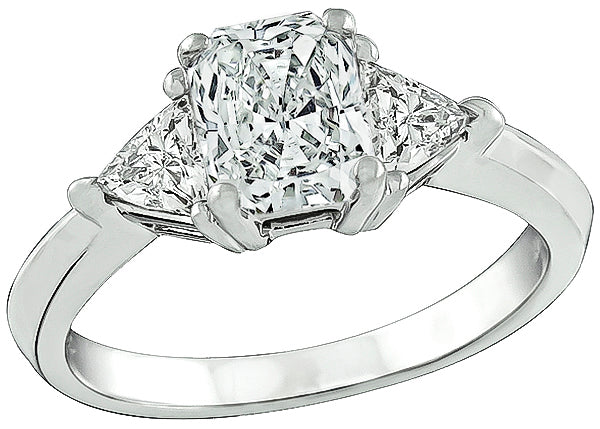 Estate GIA Certified 0.97ct Diamond Engagement Ring