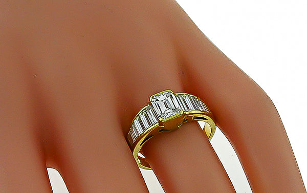 Estate GIA Certified 0.99ct Diamond Engagement Ring