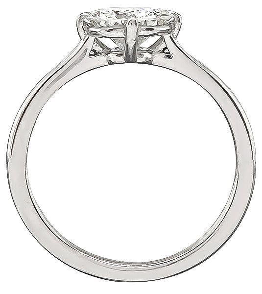 Estate GIA Certified 0.99ct Diamond Solitaire Engagement Ring