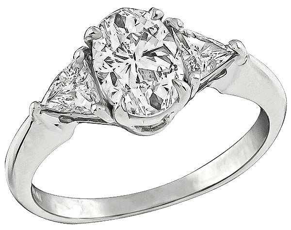 Estate GIA Certified 1.01ct Diamond Engagement Ring