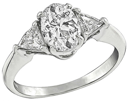 Estate GIA Certified 1.01ct Diamond Engagement Ring