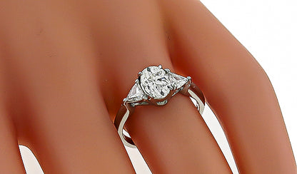 Estate GIA Certified 1.01ct Diamond Engagement Ring