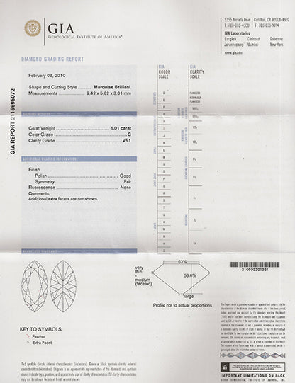 Estate GIA Certified 1.01ct Diamond Onyx Engagement Ring