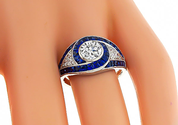 Estate GIA Certified 1.02ct Diamond Engagement Ring