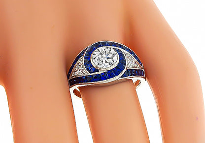 Estate GIA Certified 1.02ct Diamond Engagement Ring