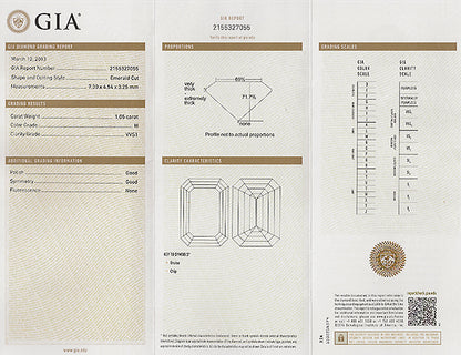 Estate GIA Certified 1.05ct Diamond Engagement Ring
