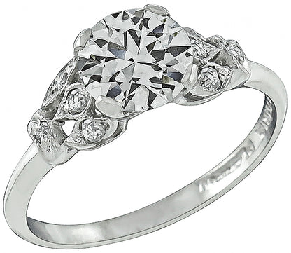 Estate GIA Certified 1.05ct Diamond Engagement Ring
