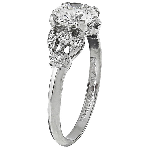 Estate GIA Certified 1.05ct Diamond Engagement Ring