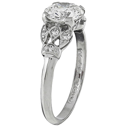 Estate GIA Certified 1.05ct Diamond Engagement Ring