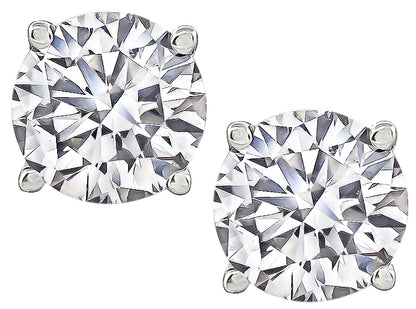 Estate GIA Certified 1.05cttw Diamond Stud Earrings