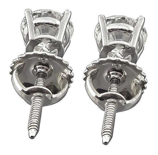 Estate GIA Certified 1.05cttw Diamond Stud Earrings