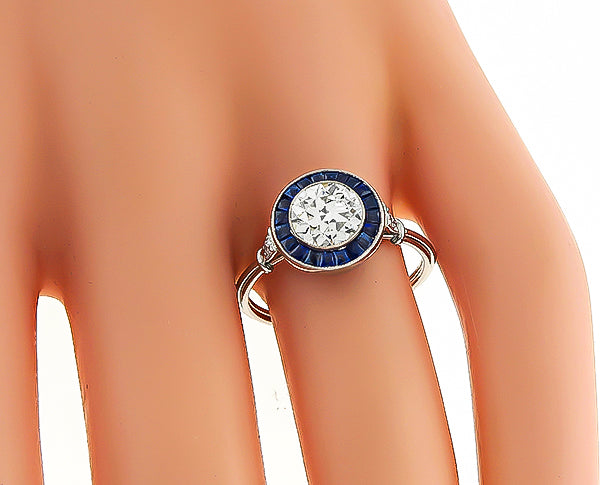 Estate GIA Certified 1.08ct Diamond Engagement Ring