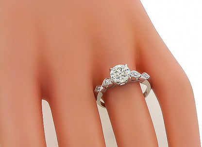 Estate GIA Certified 1.46ct Diamond Engagement Ring