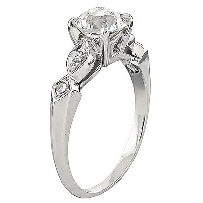 Estate GIA Certified 1.46ct Diamond Engagement Ring