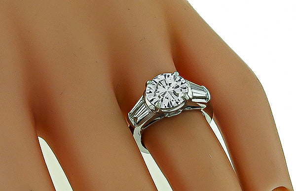 Estate GIA Certified 2.36ct Diamond Engagement Ring