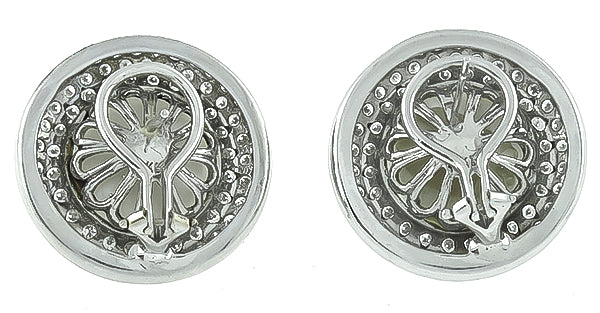 Estate Mabe Pearl 3.00ct Diamond Earrings