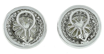 Estate Mabe Pearl 3.00ct Diamond Earrings