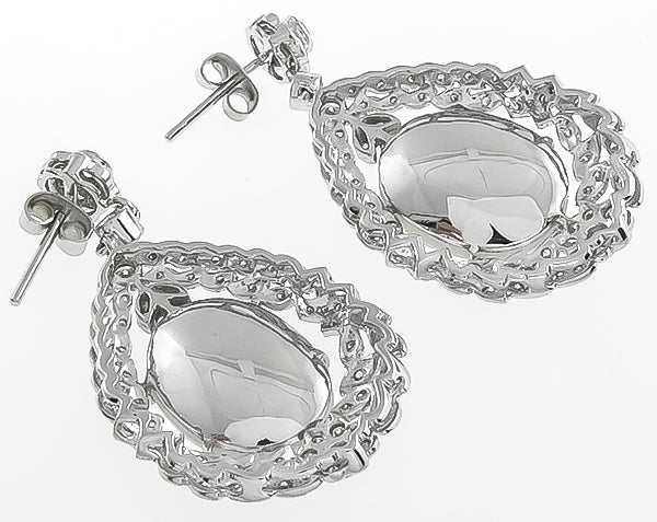 Estate Opal 3.00ct Diamond Earrings