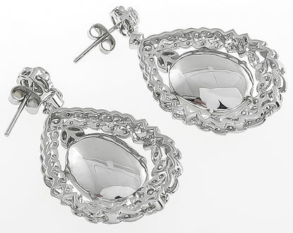 Estate Opal 3.00ct Diamond Earrings