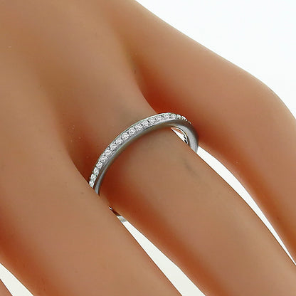 Estate Ritani 0.80ct Round Cut Diamond Eternity Platinum Wedding Band