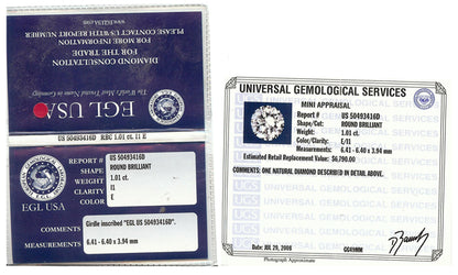 Estate Tacori 1.01ct Round Cut Diamond Platinum Engagement Ring