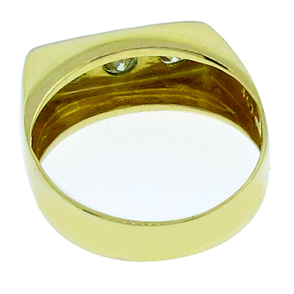 Estate 1.30ct Round Brilliant Diamond 14k Yellow & White Gold Ring