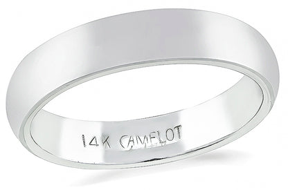 Estate 14k White Gold Wedding Band