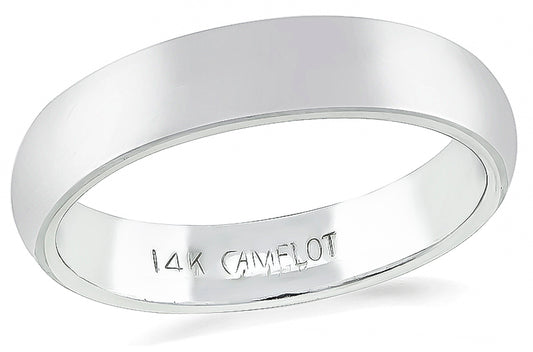 Estate 14k White Gold Wedding Band