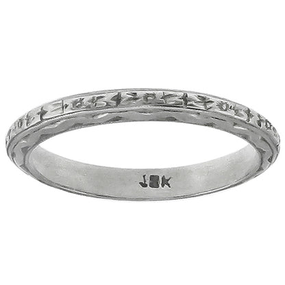 Estate 18K White Gold Ring